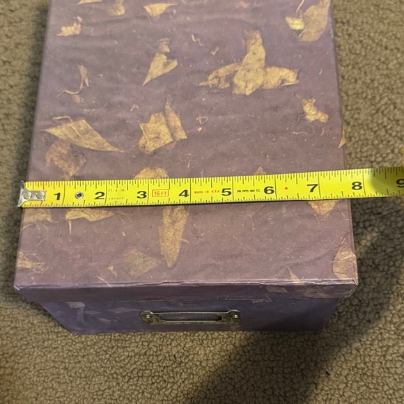 Decorative Purple Storage Box with Label Holder - Picture 6 of 8